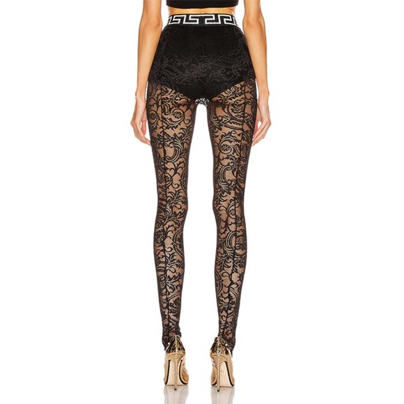 versace lace tights